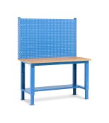 Banco da lavoro Fami regolabile con piano in legno e parete 150CM WORK1515