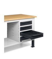 Banco da lavoro Fami regolabile piano in legno, cassetto e parete 150CM WORK1518