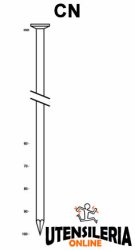 Chiodi testa tonda in barre CN lisci 2.8-3.1-3.4mm conf.3000pz