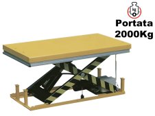 Piattaforma elettroidraulica Barbero HW2 a pantografo semplice, portata 2000Kg