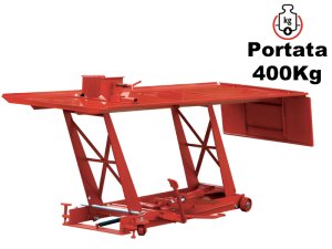 Ponte sollevatore idraulico per moto Barbero PTM con ruote, portata 400Kg