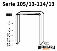 Punti in acciaio SERIE 105/13-112/13 0.5x1.3mm conf.5000pz