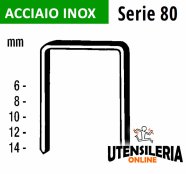 Punti in acciaio SERIE 80 INOX 0.6x0.9mm conf.10000pz