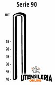 Punti in acciaio SERIE 90 per B 90/40 0.95x1.25mm conf.5000pz