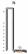 Punti in acciaio SERIE 76 per 76/50-76/63 1.4x1.6mm conf.10000pz Punti in acciaio SERIE 76 per 76/50-76/63 1.4x1.6mm conf.10000pz