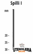 Spilli senza testa SERIE I per I/30 0.9x1.2mm conf.5000pz