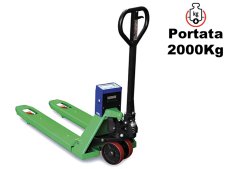 Transpallet manuale Barbero BP 21 CB 550x1170mm con bilancia, portata 2 ton