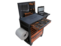 Beta carrello arancio RSC24 7 cassetti con porta carta, porta documenti e mensola