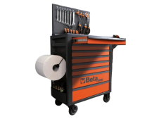 Beta carrello arancio RSC24 8 cassetti con porta carta, porta documenti e mensola