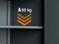 Armadio in lamiera Beta RSC50 A2 a 2 ante con ripiani regolabili per arredo officina