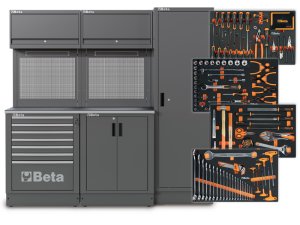Arredo Beta RSC50 2.0 D per officina 2095x760x2000mm completo di 224 utensili Beta