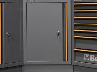 Arredo Beta C45PRO 2.0 FW per officina 3718/3038x645x2000mm con piano in legno e avvolgitori