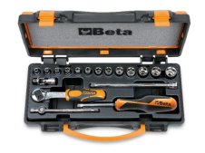 Assortimento Beta 900/C13-5, 13 chiavi a bussola e 5 accessori in valigetta