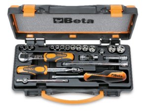 Assortimento Beta 900/C13-8, 13 chiavi a bussola e 8 accessori in valigetta
