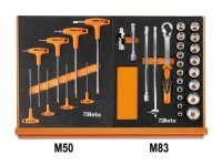 Assortimento 90 utensili ad uso universale Beta 5988VU/M in 10 termoformati morbidi EVA
