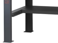 Banco da lavoro Beta C58BC-X 210cm con piano in acciaio inox