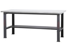 Banco da lavoro Beta C58BC-X 210cm con piano in acciaio inox