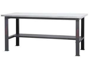 Banco da lavoro Beta C58BC-X 210cm con piano in acciaio inox