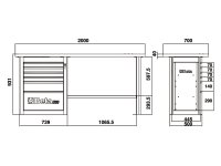 Banco da lavoro Beta C59A Endurance con 6 cassetti