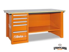 Banco da lavoro per officina Beta Master Cargo C57SD con 5 cassetti