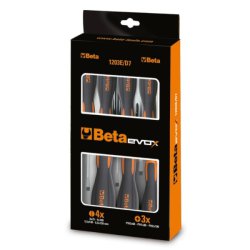 Set 8 giravite Beta Evox 1203E-D8P per viti lama piatta e Phillips®