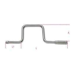 Manovella con quadro maschio da 1/2" Beta 920/46 cromata
