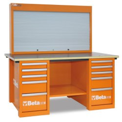 Banco da lavoro Beta Master Cargo C57SB, 10 cassetti con parete portautensili