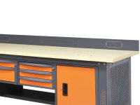 Bordo anticaduta Beta C58BAC 1,6 per banchi lavoro componibili C58BC da 160cm