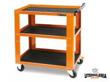 Carrello arancio C51 con 3 ripiani Beta capacità carico statico 200Kg