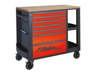 Beta carrello porta attrezzi RSC24SL 7 cassetti con ripiani laterali e piano in legno