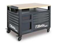 Carrello SuperTank Beta RSC28 con 10 cassetti e piano in legno