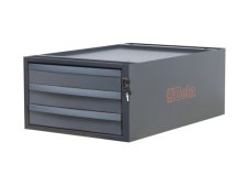 Cassettiera a 3 cassetti Beta C58CS/A 3C antracite per banchi componibili C58BC