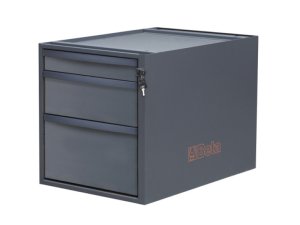Cassettiera a 3 cassetti Beta C58CSH/A 3C antracite per banchi componibili C58BC