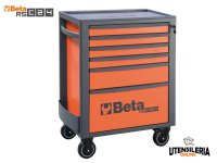 Beta carrello arancio RSC24 6 cassetti con porta carta, porta documenti e mensola