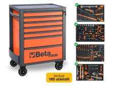 Carrello Beta RSC24 7 cassetti con 185 utensili per l'industria