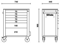 Carrello Beta C24EH con 7 cassetti e 148 utensili per l'autoriparazione + felpa in OMAGGIO