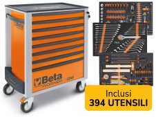 Cassettiera mobile Beta Worker BW 2400S 8/I-L con 8 cassetti e 394 utensili inclusi