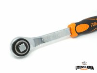Cricchetto semplice cromato Beta 920/50 con attacco quadro scorrevole 1/2