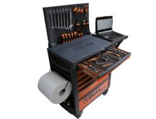 Beta carrello arancio RSC24 7 cassetti con porta carta, porta documenti e mensola