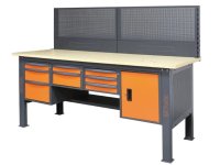 Parete attrezzata a 2 pannelli Beta C58K/2PF-2,1M per banchi componibili C58BC da 210cm