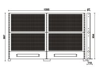 Parete attrezzata a 4 pannelli Beta C58K/4PF-1,6M per banchi componibili C58BC da 160cm