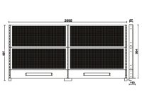 Parete attrezzata a 4 pannelli Beta C58K/4PF-2,1M per banchi componibili C58BC da 210cm