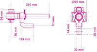 Beta moltiplicatore di coppia 561-1 rapporto 5 a 1 fornito con leva diritta