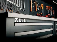 Piano di lavoro Beta RSC50 PG/1-0,7MT grigio rivestito in PVC per arredo officina, 750x630mm