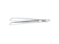 Pinzetta a molla Beta 991 con punte fini curve arrotondate zigrinate, 130mm