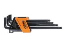 Set 8 chiavi maschio Torx brunite lunghe Beta 97BTXL/SC8 estremità sferica, T9-T40