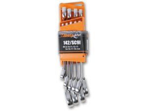 Set 9 chiavi combinate a cricchetto reversibile Beta 142/SC9I-E con supporto