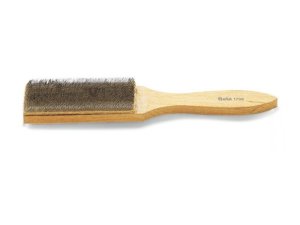 Spazzola per lime Beta 1736A con fili in acciaio inox e impugnatura legno