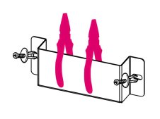 Supporto portapinze in lamiera Beta ST2P 116x60x31mm per pareti portautensili