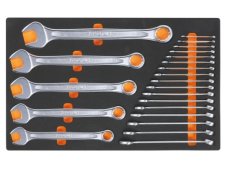Assortimento 22 chiavi combinata a forchetta e poligonali Beta M01 in termoformato morbido EVA Assortimento 22 chiavi combinata a forchetta e poligonali Beta M01 in termoformato morbido EVA